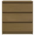 Miniatyrbilde 5 av 11: vidaXL Nattbord honningbrun 60x36x64 cm heltre furu