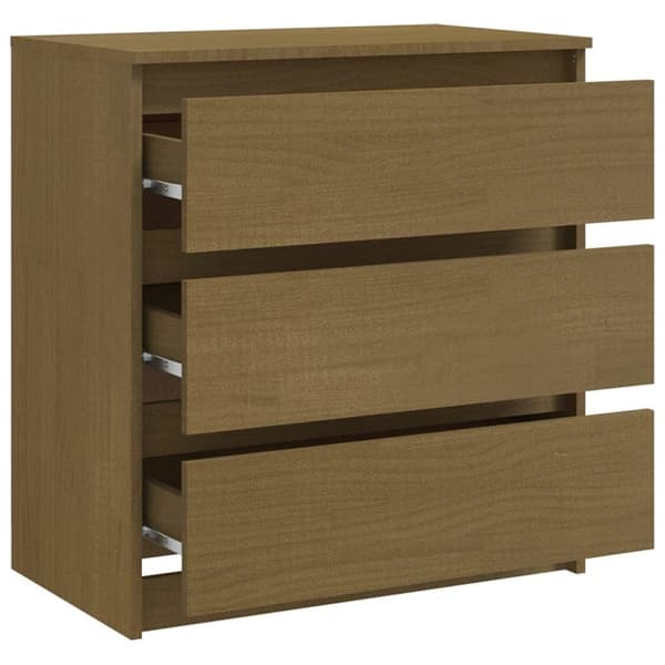 vidaXL Nattbord honningbrun 60x36x64 cm heltre furu
