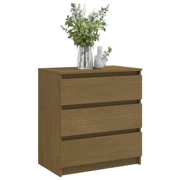 vidaXL Nattbord honningbrun 60x36x64 cm heltre furu