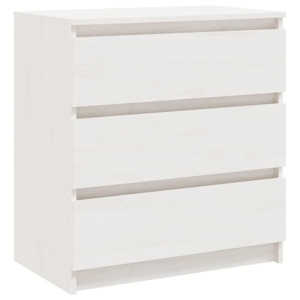 vidaXL Sängbord vit 60x36x64 cm massiv furu