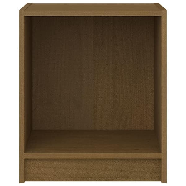 vidaXL sengeskab 35,5x33,5x41,5 cm massivt fyrretræ honningbrun