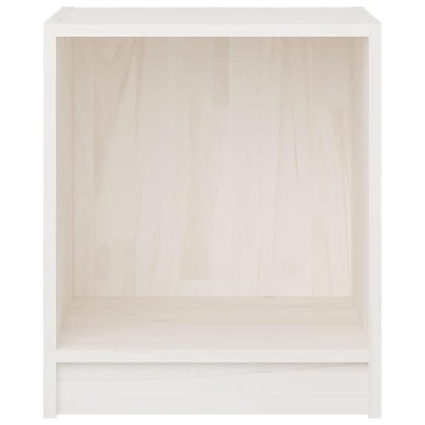 vidaXL sengeskabe 2 stk. 35,5x33,5x41,5 cm massivt fyrretræ hvid