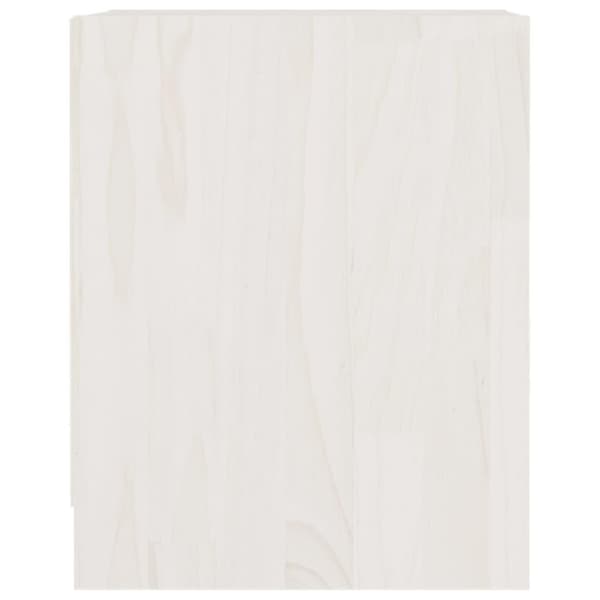 vidaXL sengeskabe 2 stk. 35,5x33,5x41,5 cm massivt fyrretræ hvid