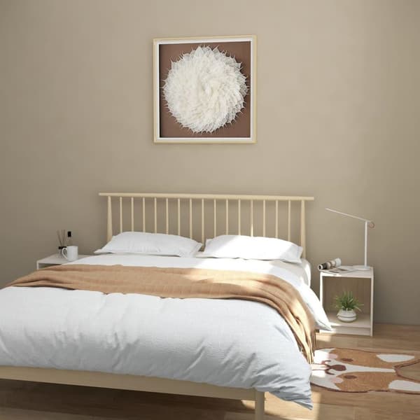 vidaXL sengeskabe 2 stk. 35,5x33,5x41,5 cm massivt fyrretræ hvid