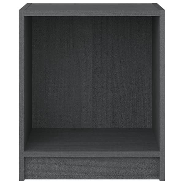 vidaXL sengeskabe 2 stk. 35,5x33,5x41,5 cm massivt fyrretræ grå