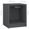 Miniatyrbillede 9 af 10: vidaXL sengeskabe 2 stk. 35,5x33,5x41,5 cm massivt fyrretræ grå