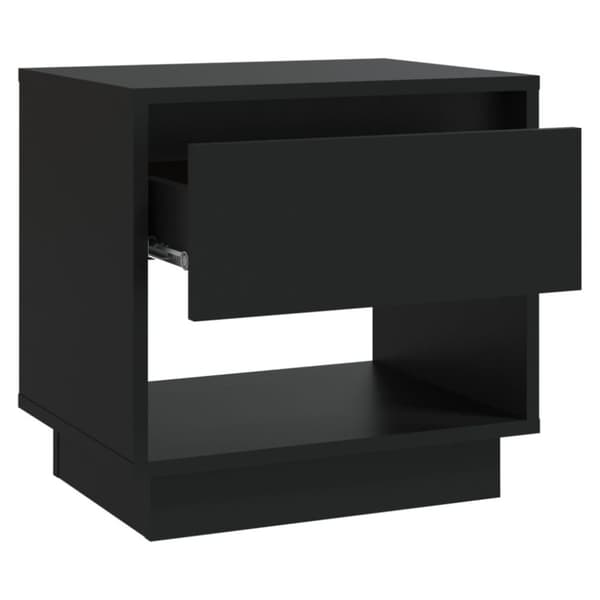 vidaXL sengeborde 2 stk. 45x34x44 cm spånplade sort