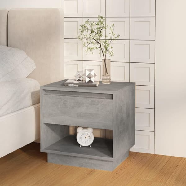 vidaXL Yöpöytä betoninharmaa 45x34x44 cm lastulevy
