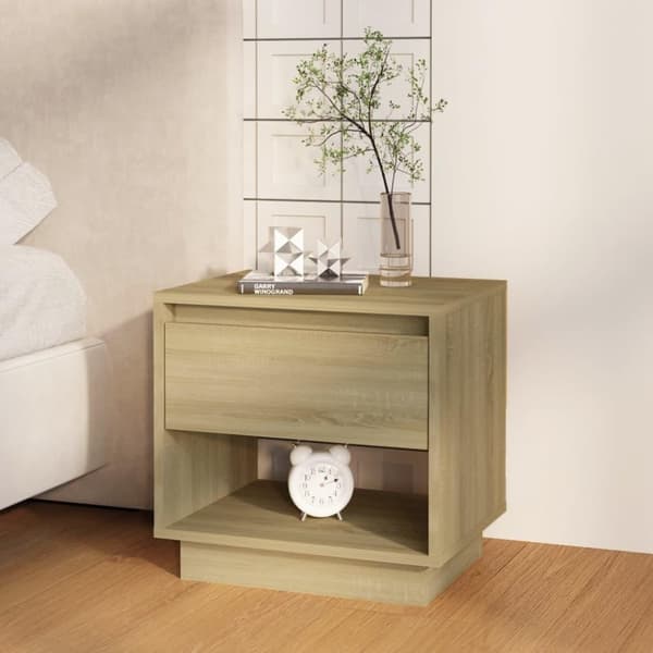 vidaXL Nattbord 2 stk sonoma eik 45x34x44 cm sponplate