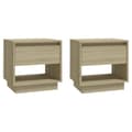 Miniatyrbilde 1 av 10: vidaXL Nattbord 2 stk sonoma eik 45x34x44 cm sponplate