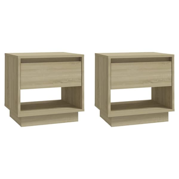 vidaXL Nattbord 2 stk sonoma eik 45x34x44 cm sponplate