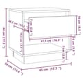 Miniatyrbilde 9 av 10: vidaXL Nattbord 2 stk betonggrå 45x34x44 cm sponplate