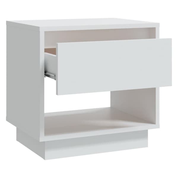 vidaXL sengebord 45x34x44 cm spånplade hvid