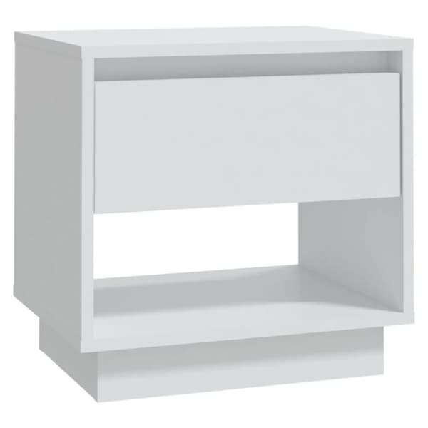 vidaXL sengebord 45x34x44 cm spånplade hvid