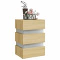 Pikkukuva 3 / 11: vidaXL Yöpöytä Sonoma-tammi 45x35x67 cm tekninen puu