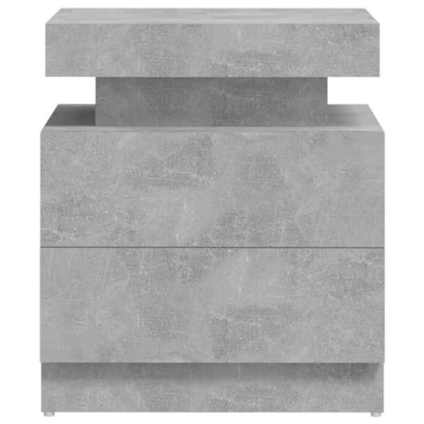 vidaXL Sängbord betonggrå 45x35x52 cm spånskiva