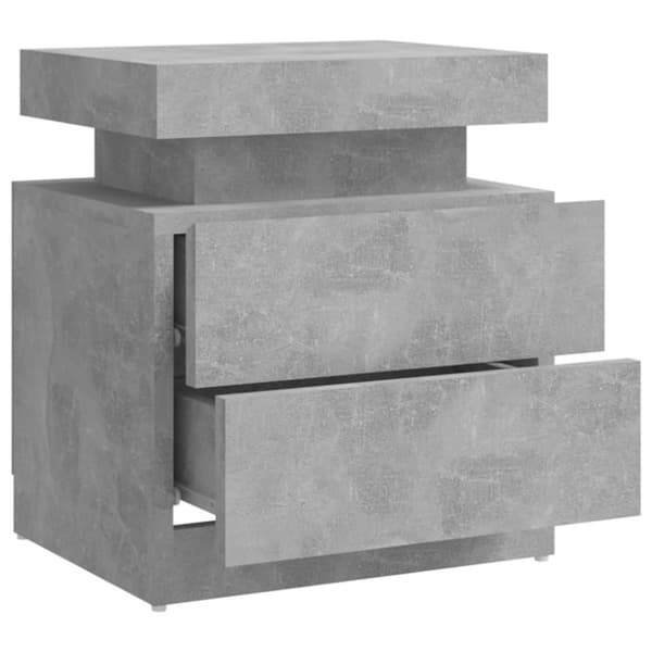 vidaXL Sängbord betonggrå 45x35x52 cm spånskiva