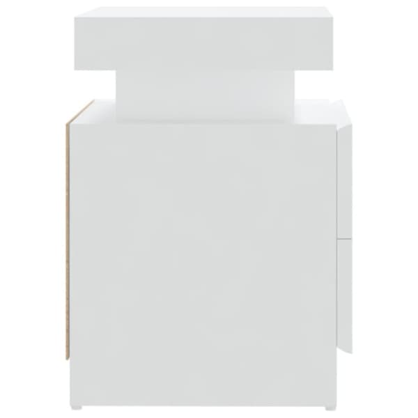 vidaXL Nattbord hvit 45x35x52 cm sponplate