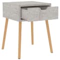 Miniatyrbilde 7 av 11: vidaXL Nattbord betonggrå 40x40x56 cm sponplate