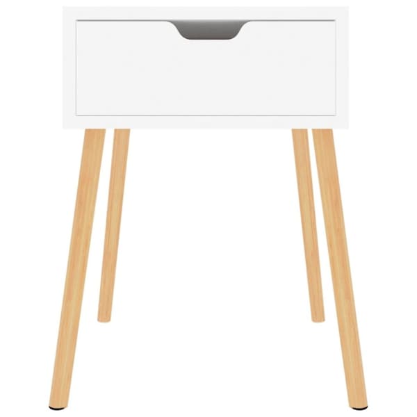 vidaXL Sängbord 2 st vit högglans 40x40x56 cm spånskiva