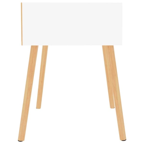 vidaXL Sängbord 2 st vit högglans 40x40x56 cm spånskiva