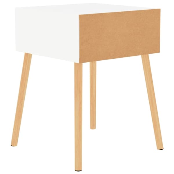 vidaXL Sängbord 2 st vit högglans 40x40x56 cm spånskiva