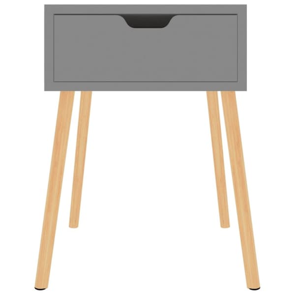 vidaXL Nattbord 2 stk grå 40x40x56 cm sponplate