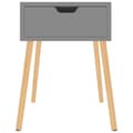 Miniatyrbilde 4 av 11: vidaXL Nattbord 2 stk grå 40x40x56 cm sponplate