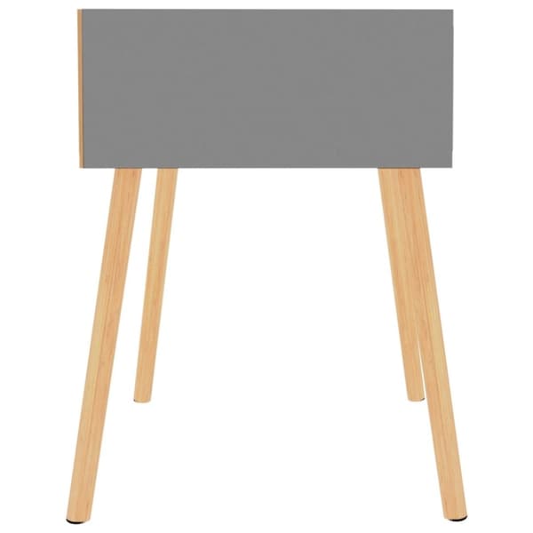 vidaXL Nattbord 2 stk grå 40x40x56 cm sponplate