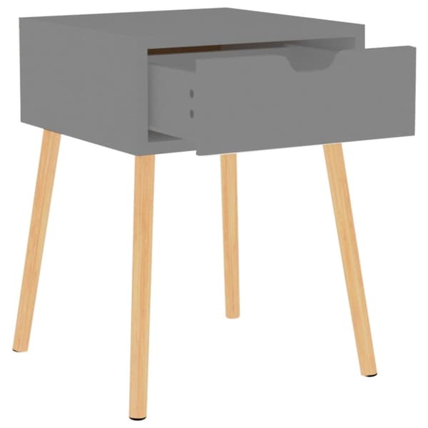 vidaXL Nattbord 2 stk grå 40x40x56 cm sponplate