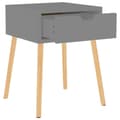 Miniatyrbilde 7 av 11: vidaXL Nattbord 2 stk grå 40x40x56 cm sponplate