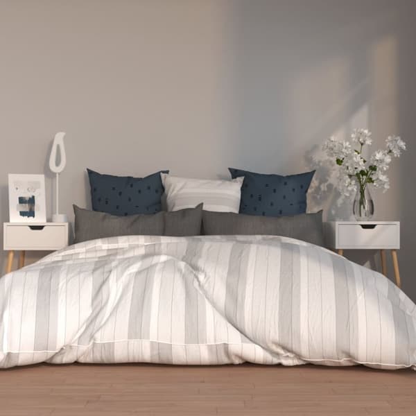 vidaXL sengeborde 2 stk. 40x40x56 cm spånplade hvid