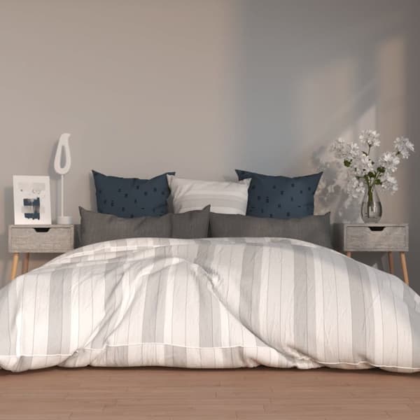 vidaXL sengeborde 2 stk. 40x40x56 cm spånplade betongrå