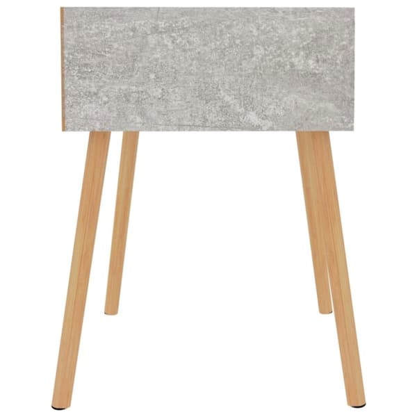 vidaXL sengeborde 2 stk. 40x40x56 cm spånplade betongrå