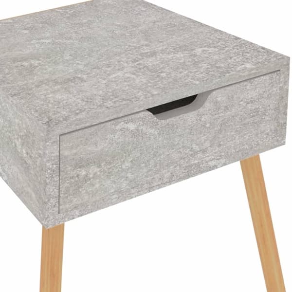 vidaXL sengeborde 2 stk. 40x40x56 cm spånplade betongrå
