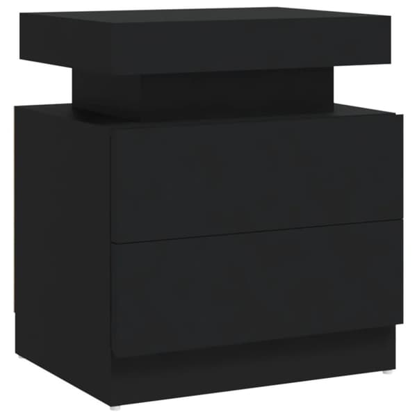 vidaXL sengeskab 45x35x52 cm spånplade sort