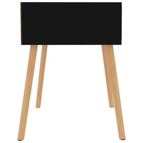 vidaXL Yöpöytä korkeakiilto musta 40x40x56 cm lastulevy