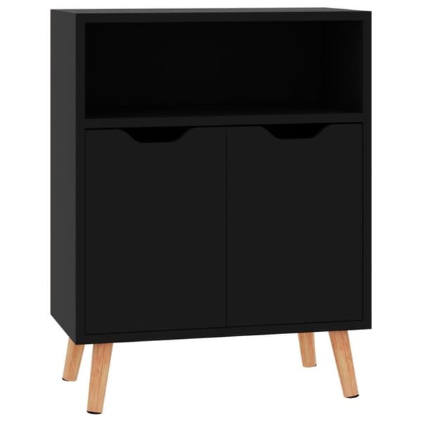vidaXL Senkki korkeakiilto musta 60x30x72 cm tekninen puu