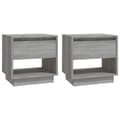 Miniatyrbilde 2 av 10: vidaXL Nattbord 2 stk grå sonoma eik 45x34x44 cm sponplate