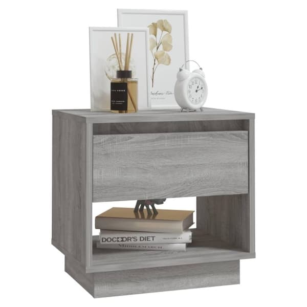 vidaXL Yöpöydät 2 kpl harmaa Sonoma 45x34x44 cm lastulevy