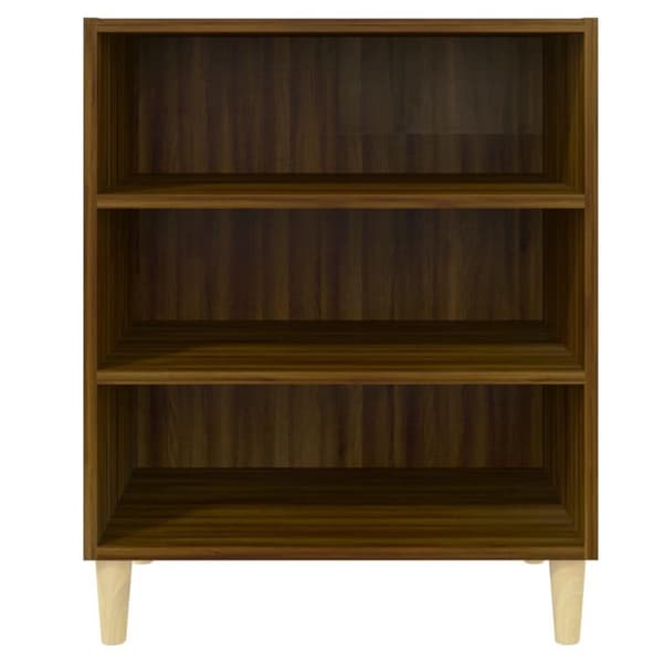 vidaXL skænk 57x35x70 cm spånplade brun egetræsfarve