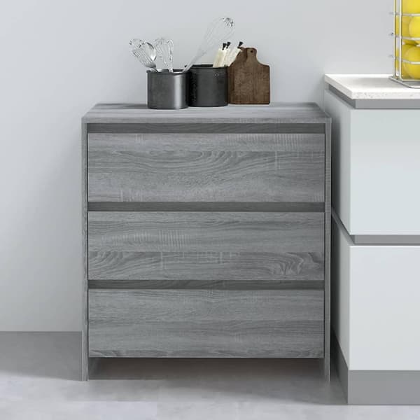 vidaXL Skänk grå sonoma 70x41x75 cm spånskiva