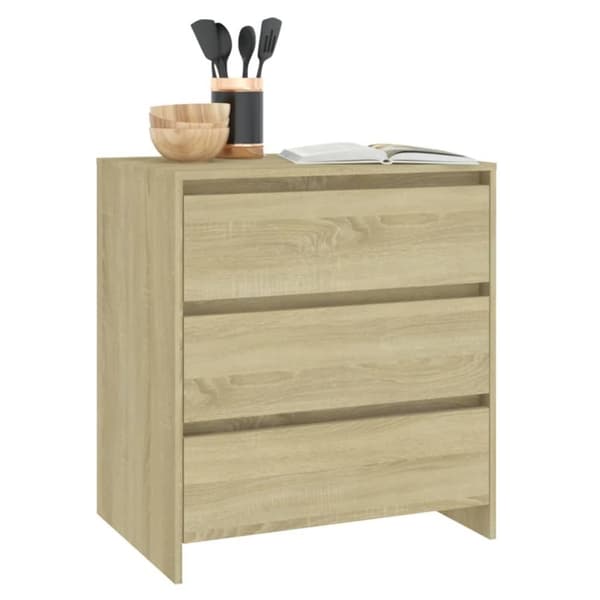 vidaXL skænk 70x41x75 cm spånplade sonoma-eg
