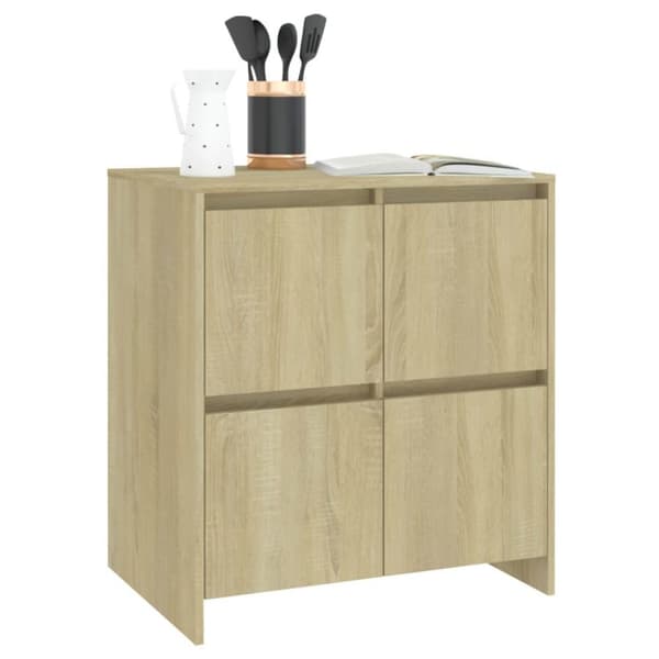 vidaXL Skjenk sonoma eik 70x41x75 cm sponplate