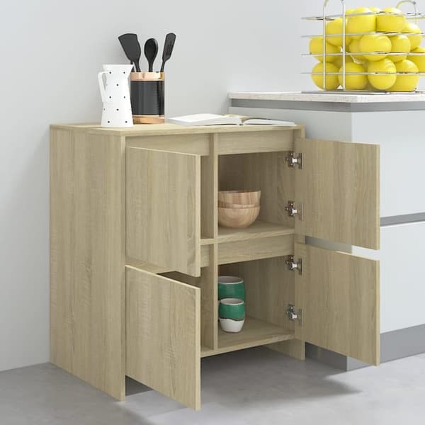 vidaXL Skjenk sonoma eik 70x41x75 cm sponplate