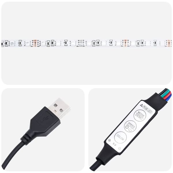 vidaXL LED-nattbord svart 45x35x67 cm konstruert tre