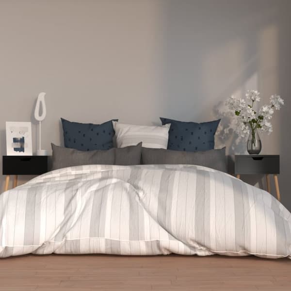 vidaXL Yöpöydät 2 kpl korkeakiilto musta 40x40x56 cm lastulevy