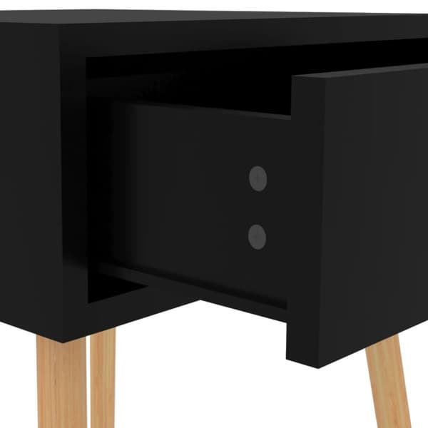 vidaXL Yöpöydät 2 kpl korkeakiilto musta 40x40x56 cm lastulevy