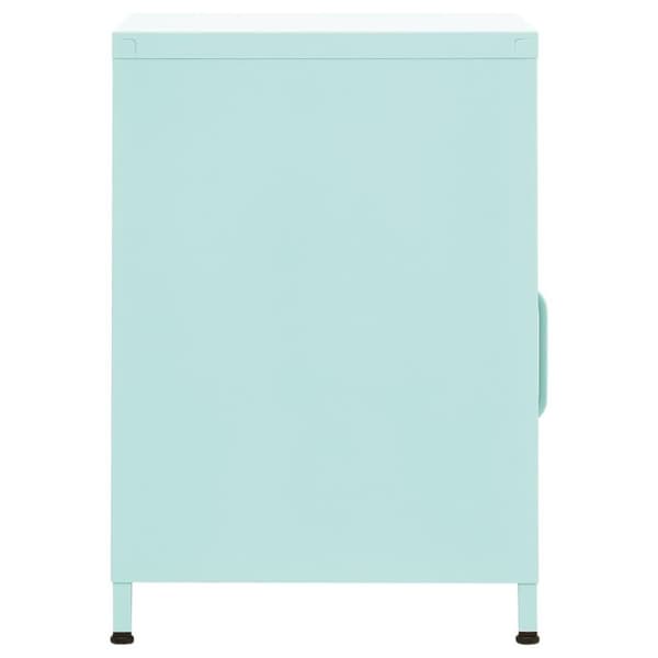 vidaXL natborde 2 stk. 35x35x51 cm stål mintgrøn