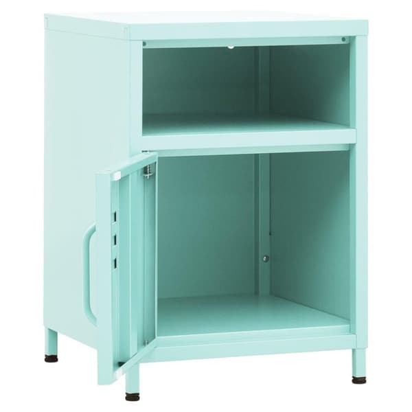 vidaXL natborde 2 stk. 35x35x51 cm stål mintgrøn
